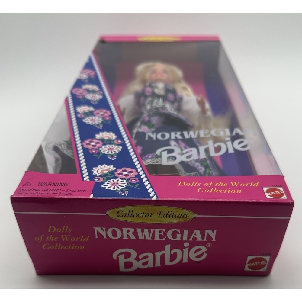1995 MATTEL NORWEGIAN BARBIE DOLLS OF THE WORLD COLLECTOR EDITION 14450 NEW - Picture 5 of 6